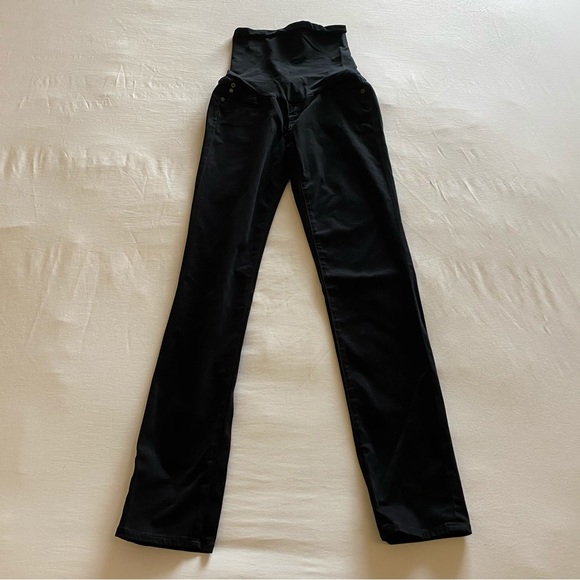 AG Adriano Goldschmeid Secret Fit Belly Black Maternity Pants Size 27 - Picture 2 of 13